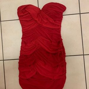 Bebe red bodycon dress